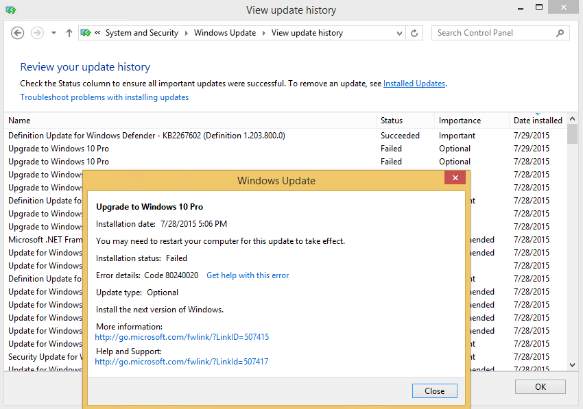 Go microsoft fwlink linkid. Failed: System upgrade failed. Windows installer successfully Removed. Is:Security_update_Removed.