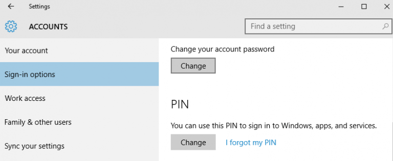 Remove & Reset to Disable PIN in Windows 8 / 8.1 / 10 - Tech Journey