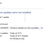 Upgrade to Windows 10 Not Installed & Failed with 80240020 Error