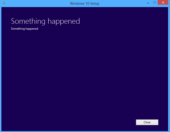 Windows 10 Setup Something Happened