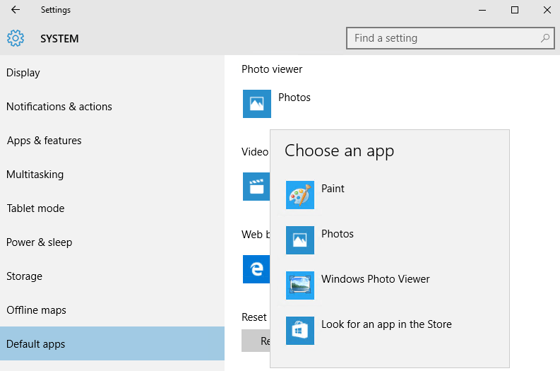 Set Windows Photo Viewer as Default Photo Viewer in Windows 10