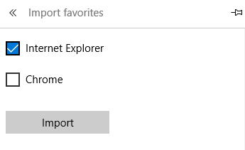 Import Favorites or Bookmarks to Edge