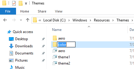 New Windows 10 Theme Folder