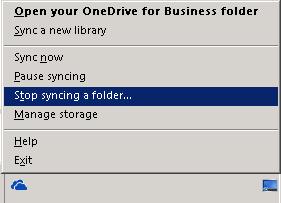 Stop Syncing a Folder