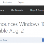 Windows 10 Anniversary Update (Redstone) Release Date: August 2, 2016