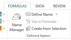 Define Name Excel