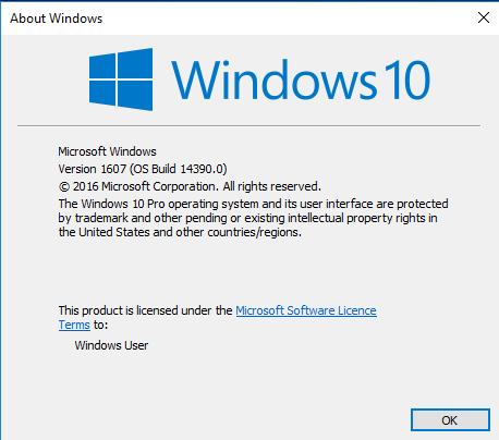 Windows 10 Build 14390
