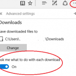 Enable or Disable Automatic Download (Save Prompt) in Microsoft Edge