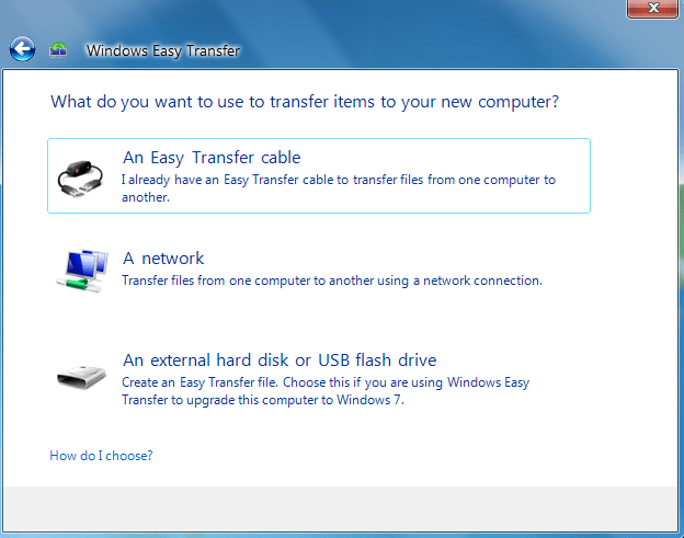 Трансфер окно. Windows easy transfer Cable.