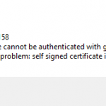 http-win:158 Peer Certificate Cannot Be Authenticated with Given CA Cert Error in Impactor