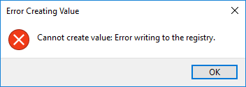 Error Creating Value