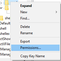 Edit Permissions of Registry Key