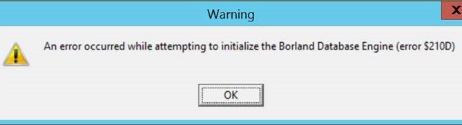 Borland Database Engine Error