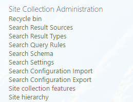 Site Collection Features