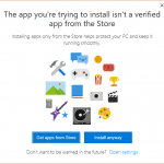 App You're Trying to Install Isn't Verified App from the Store (Windows 10)