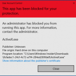 This App Has Been Blocked for Your Protection in Windows 10