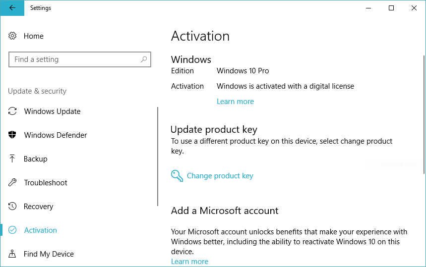 Windows Is Activated with Digital License