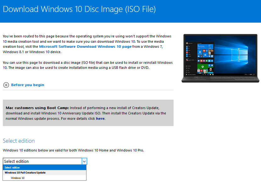 download windows 10 disc image iso file 64 bit