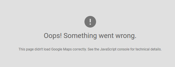 Google Maps Didn't Load Correctly