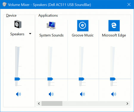 applications missing from volume mixer windows 10