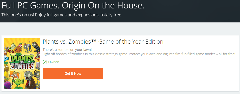 Plants vs. Zombies Game of the Year Edition is FREE on Origin