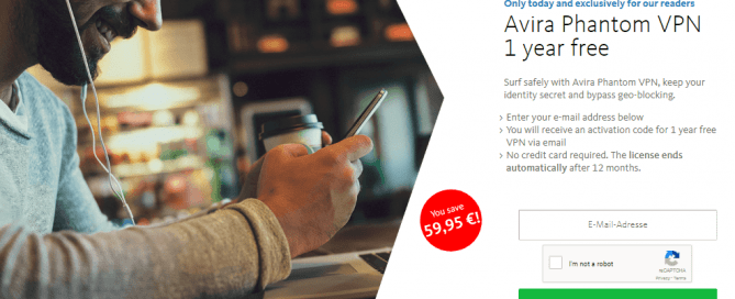 Free 1 Year License of Avira Phantom VPN Pro