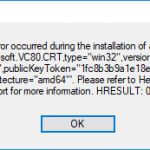 iTunes Assembly Microsoft.VC80.CRT Installation Failure Error