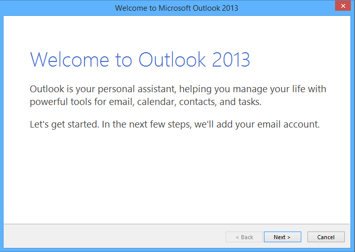 setup microsoft outlook 2013