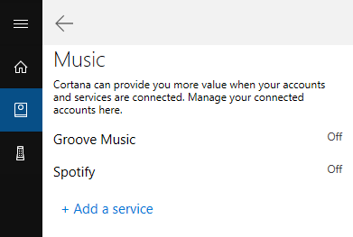 Connect Cortana to Spotify