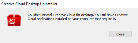 Couldn't Uninstall Adobe Creative Cloud for Desktop