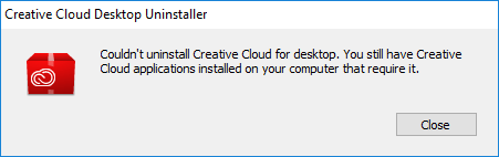 adobe creative cloud won t uninstall