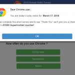Clean & Remove Annual Visitor Survey Fake Questionnaire Redirection in Google Chrome