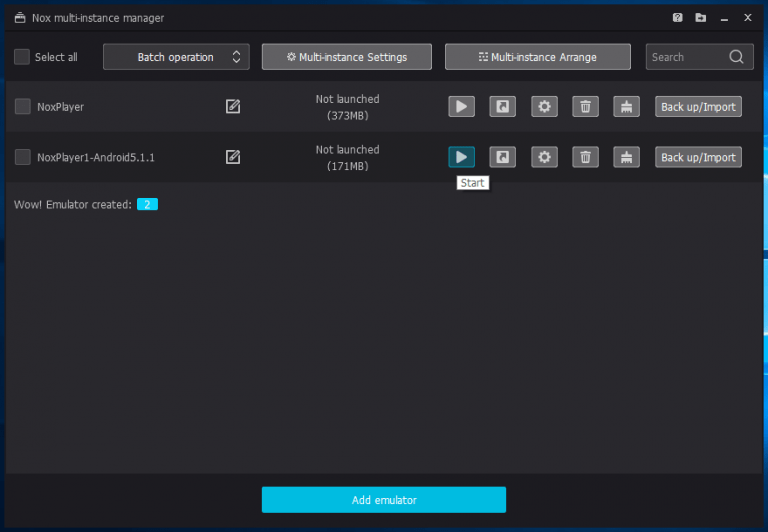 nox player multi instance manager