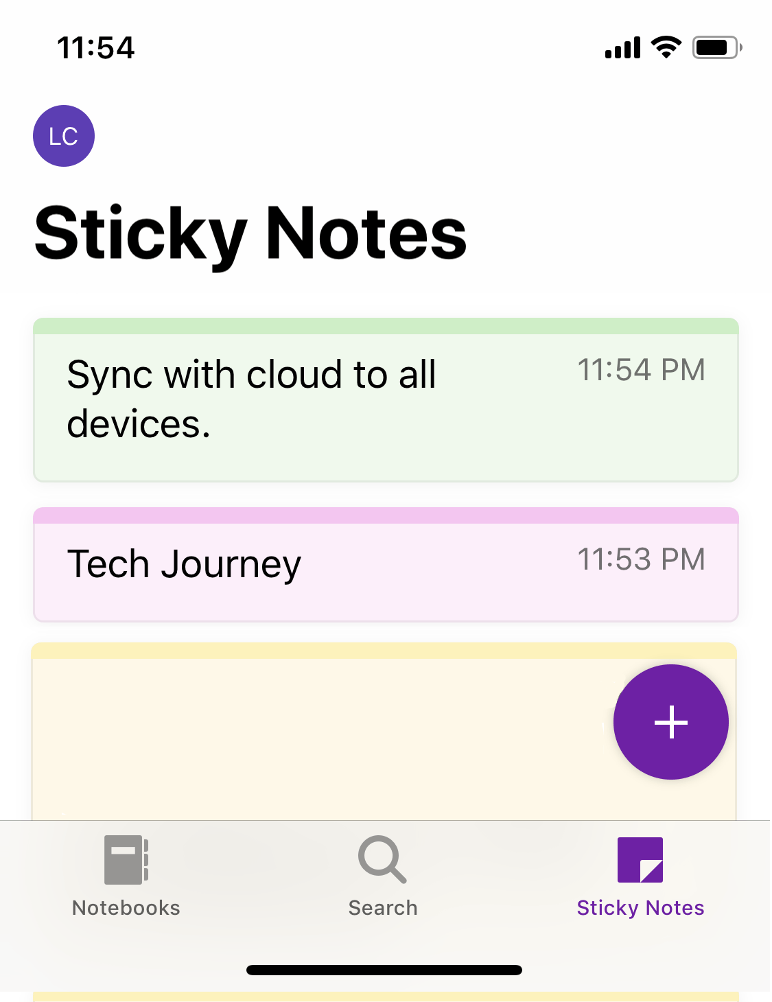 windows 10 sticky notes widget