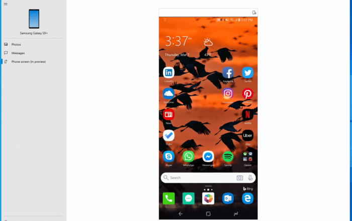 Windows 10 Phone Screen Mirror