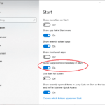 Disable "Show Suggestions Occasionally in Start" in Windows 10