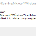 Windows 10 Cannot Find Windows PowerShell.lnk on WinX Start Right Click Menu