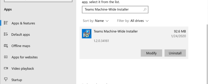 Uninstall Teams Machine-Wide Installer