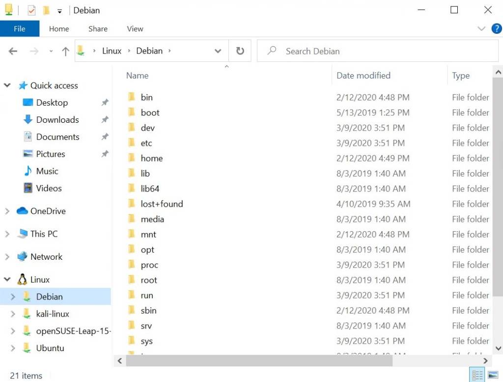 Browse Linux Filesystem in Windows File Explorer