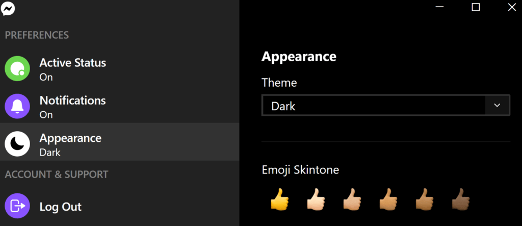 How to Enable Dark Mode in Facebook Messenger Desktop App - Tech Journey