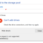 Storage Spaces Can't Add Drives (Request Is Not Supported Error 0x00000032)