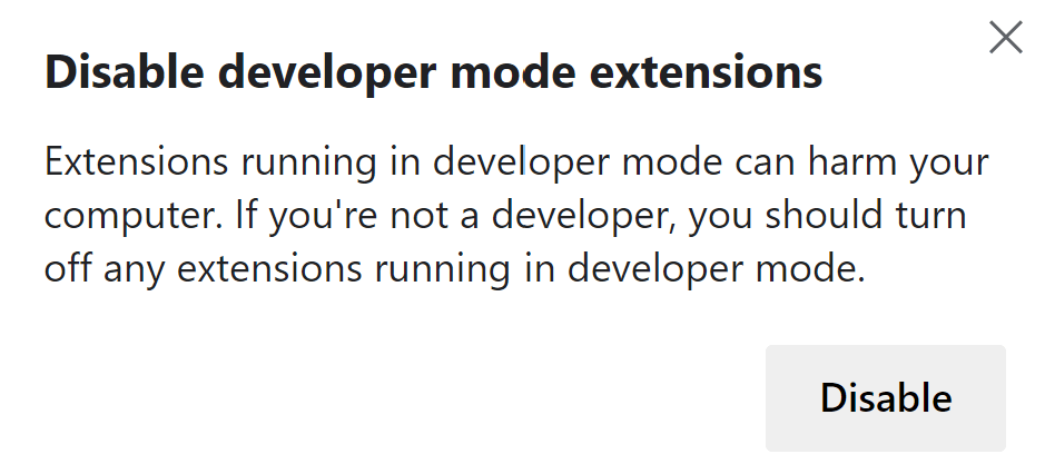 Developer Mode Extension 