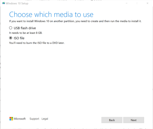 media creation tool windows 10 cannot choose pro