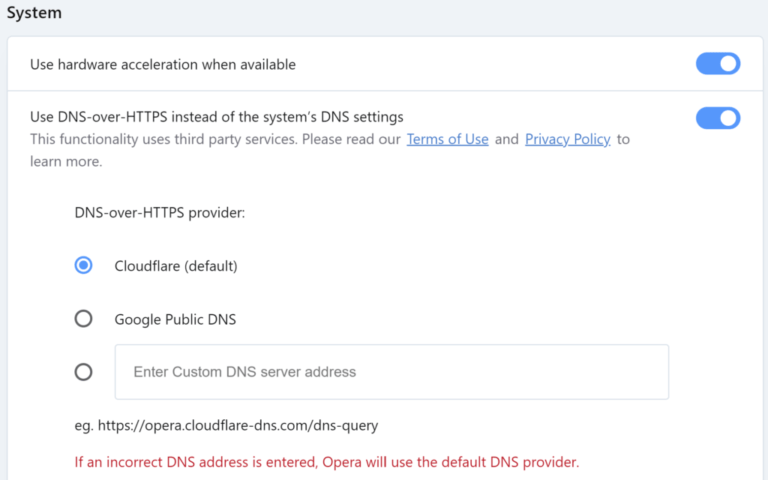 How to Enable DNS over HTTPS in Chrome / Edge / Opera / Chromium - Tech ...