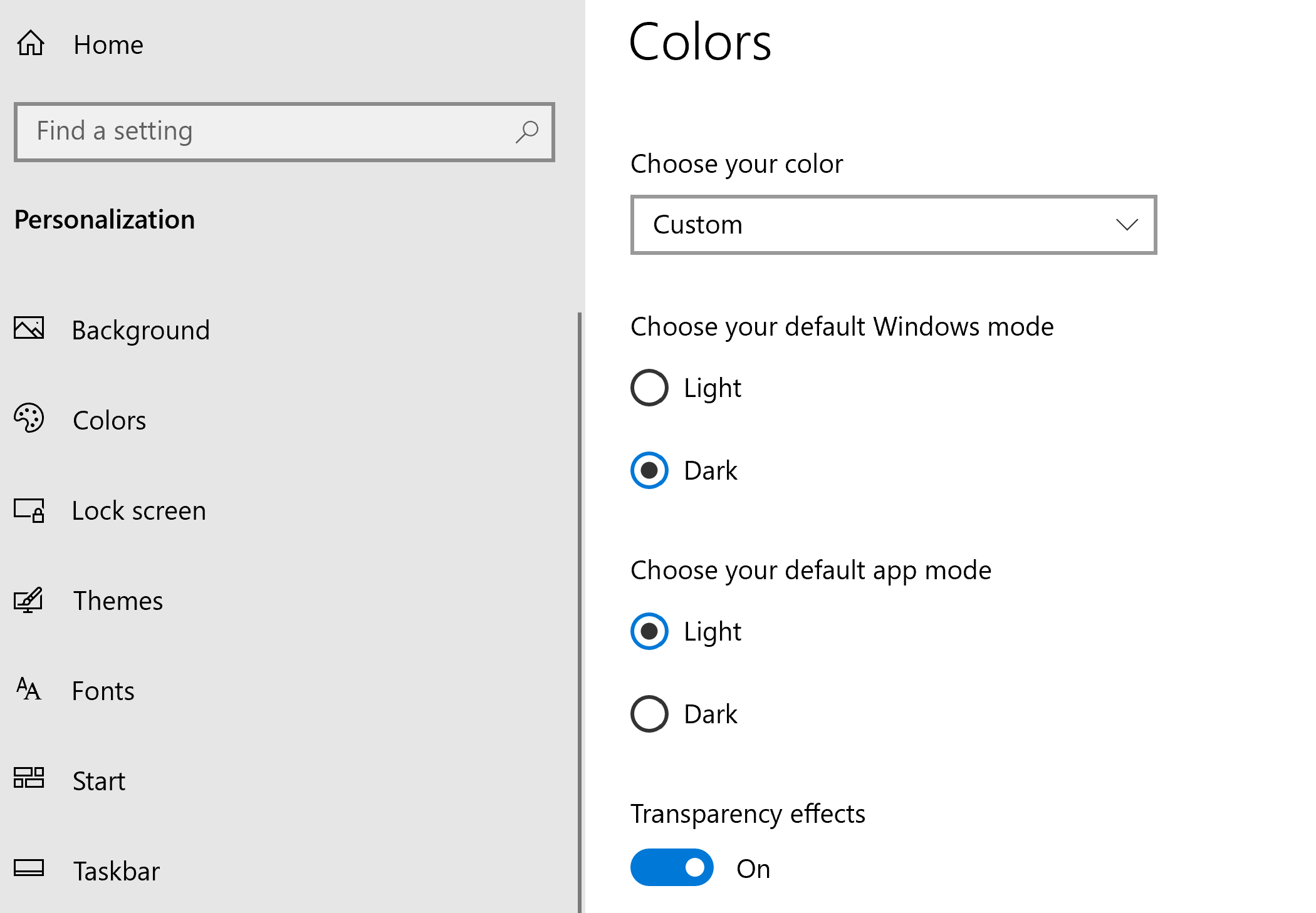 change font color windows 10